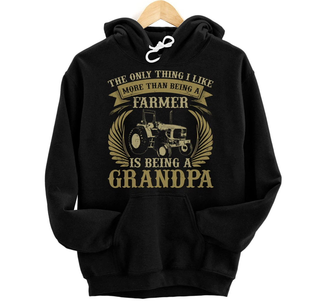 Funny Farming Lover Graphic for Grandpas and Men Farmer Pullover Hoodie