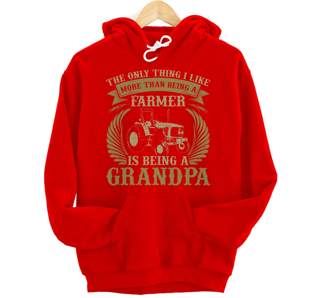 Funny Farming Lover Graphic for Grandpas and Men Farmer Pullover Hoodie