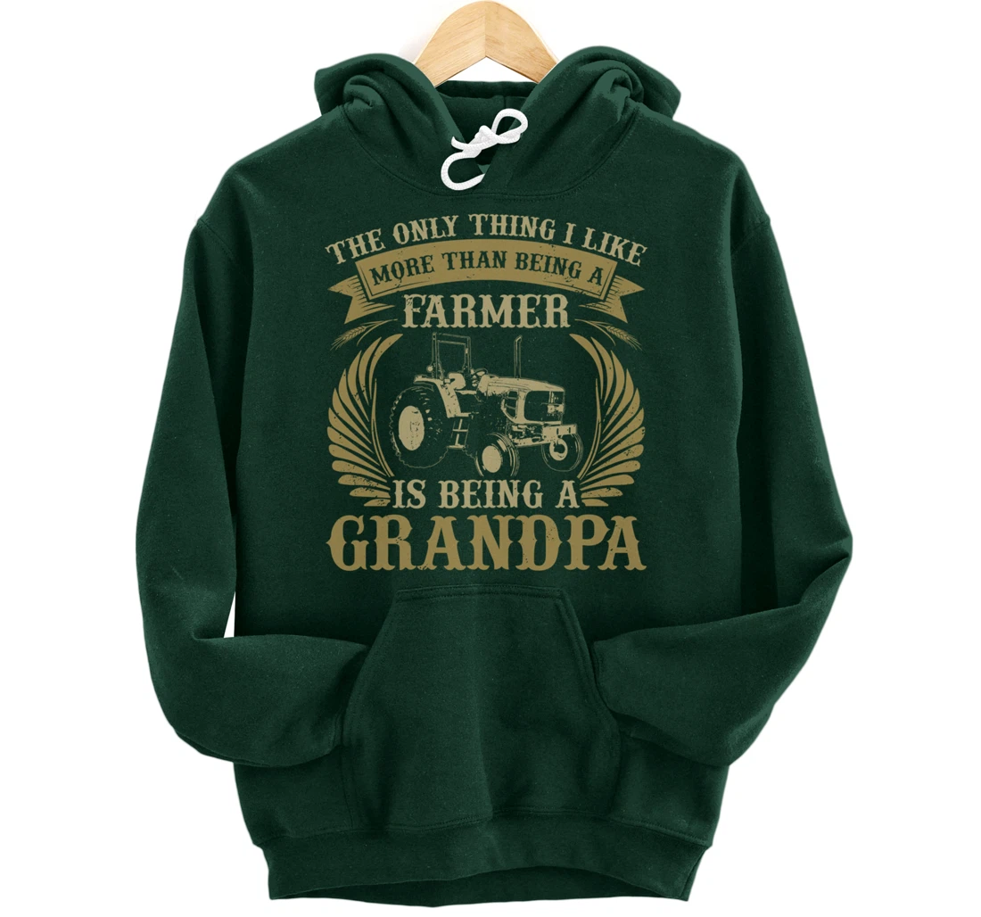 Funny Farming Lover Graphic for Grandpas and Men Farmer Pullover Hoodie