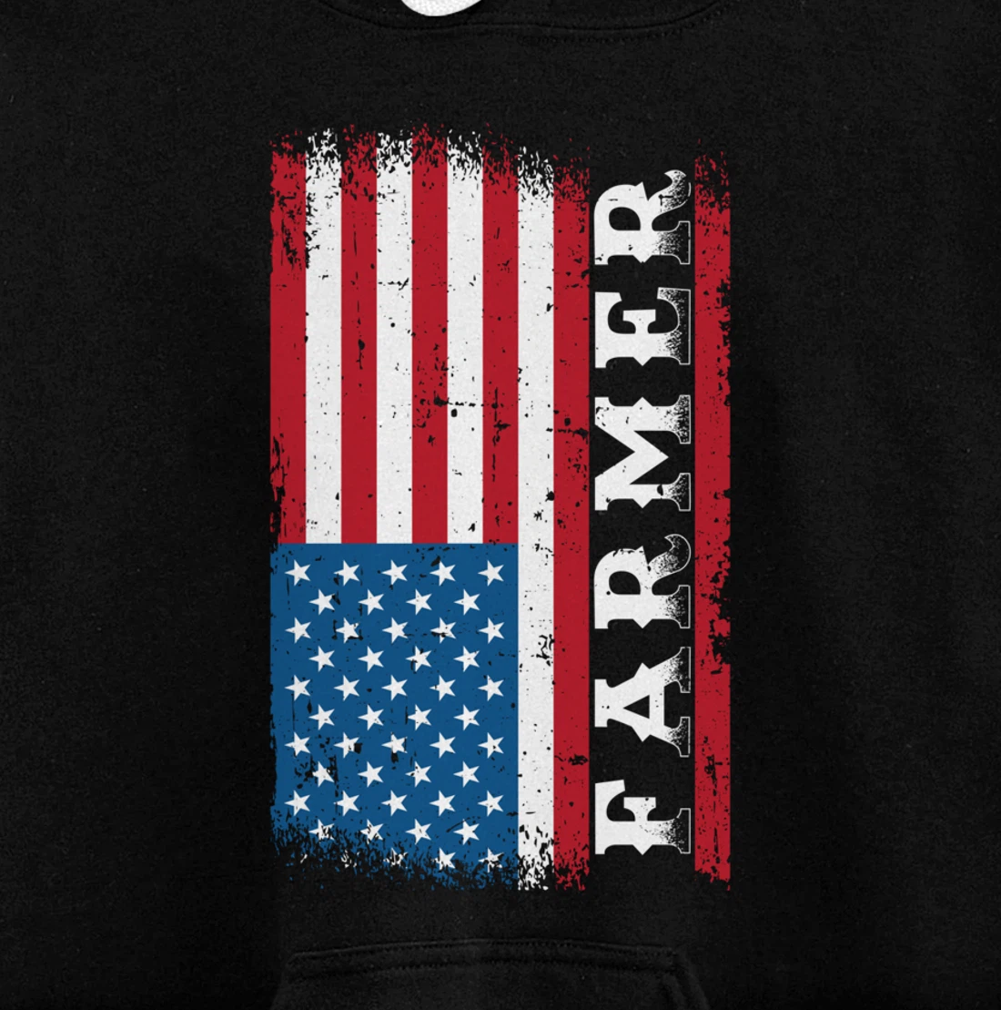 Patriotic Farm Lover American Flag Graphic Women Men Farmer Pullover Hoodie