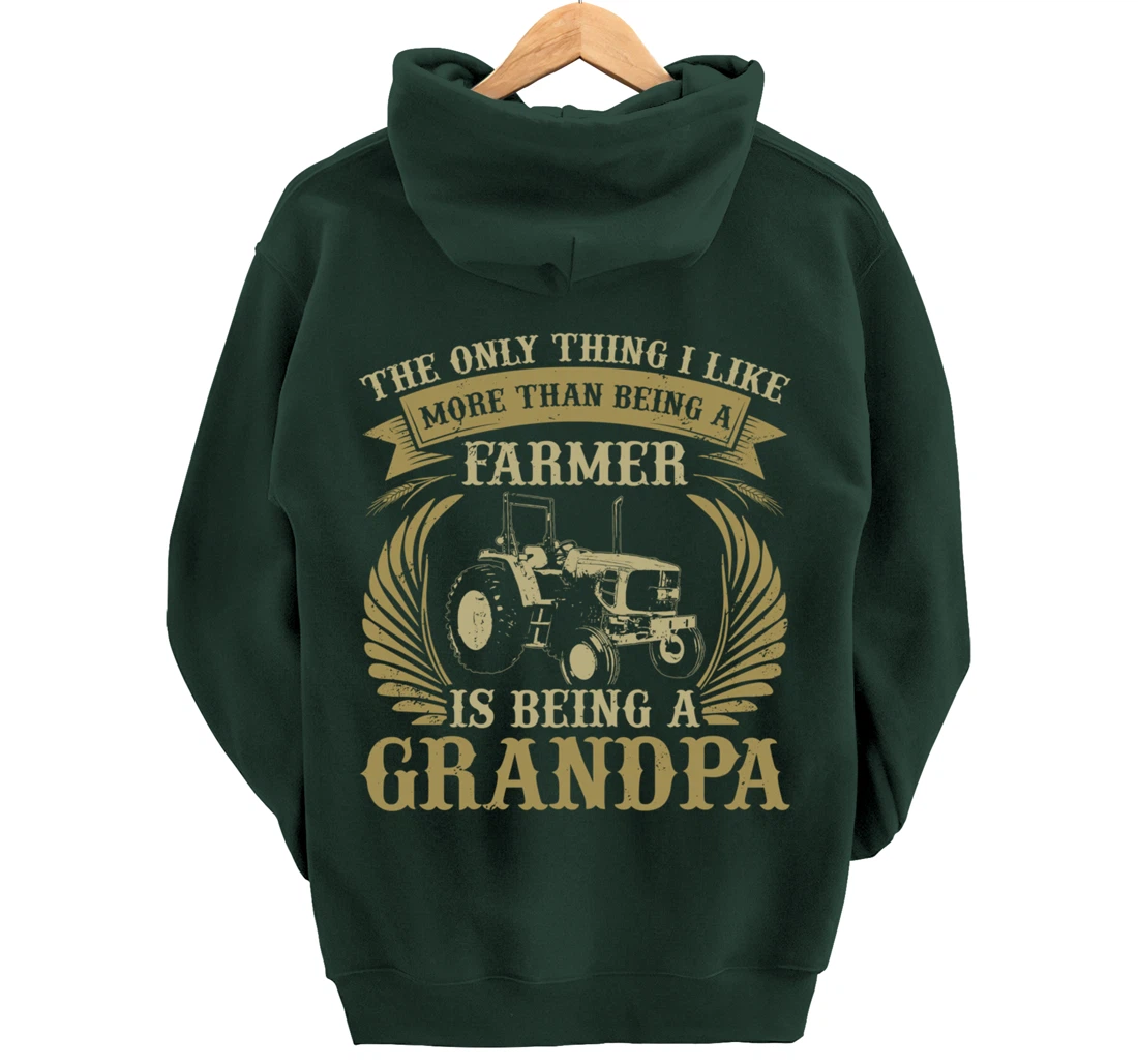 Funny Farming Lover Graphic for Grandpas and Men Farmer Pullover Hoodie