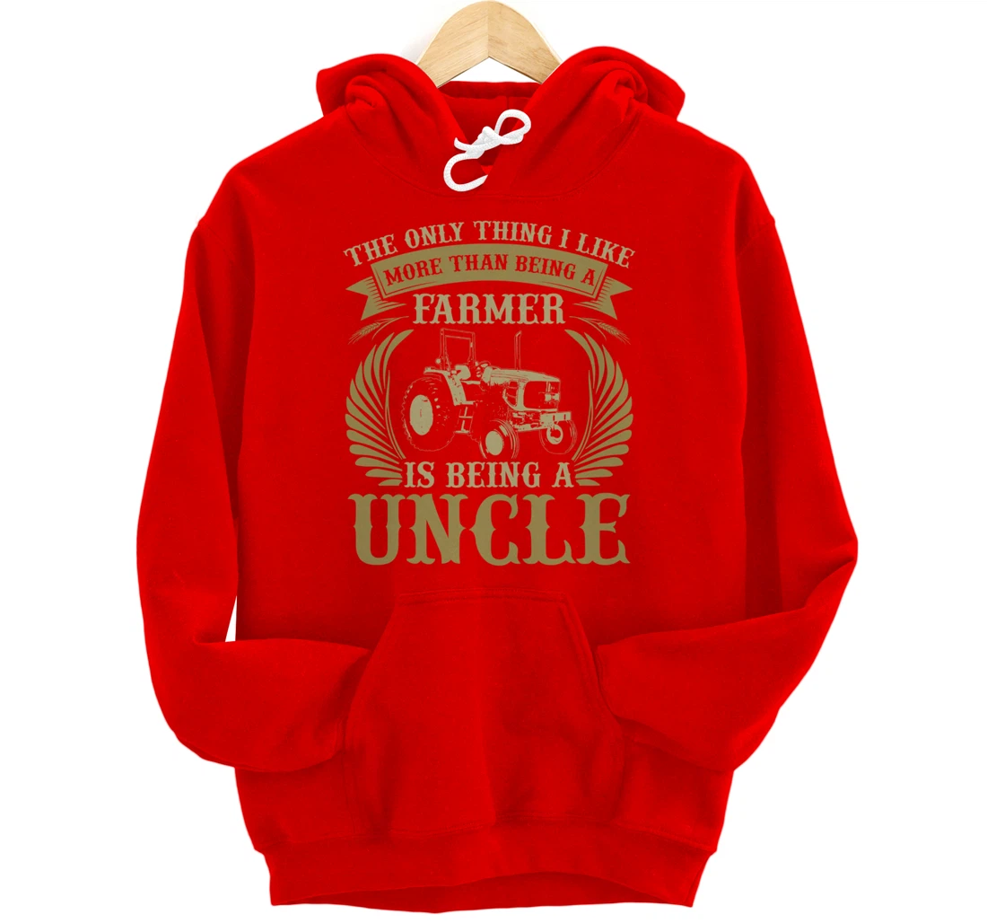 Funny Farming Lover Graphic for Uncles and Men Farmer Pullover Hoodie