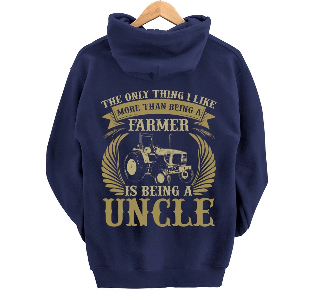 Funny Farming Lover Graphic for Uncles and Men Farmer Pullover Hoodie