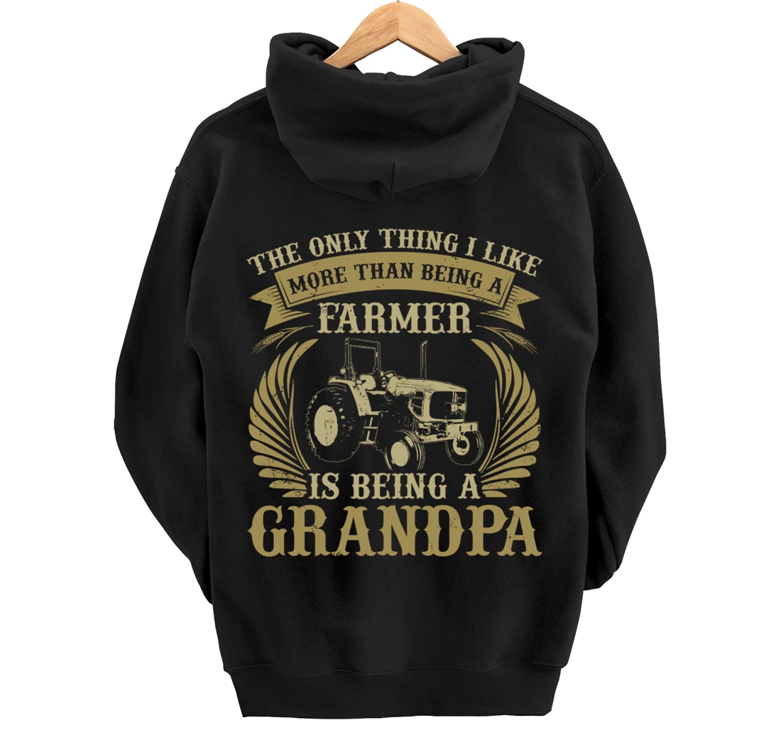 Funny Farming Lover Graphic for Grandpas and Men Farmer Pullover Hoodie