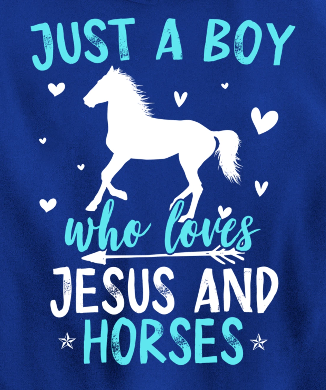 Funny Horse Lover Jesus Graphic for Boys and Men Horse Pullover Hoodie