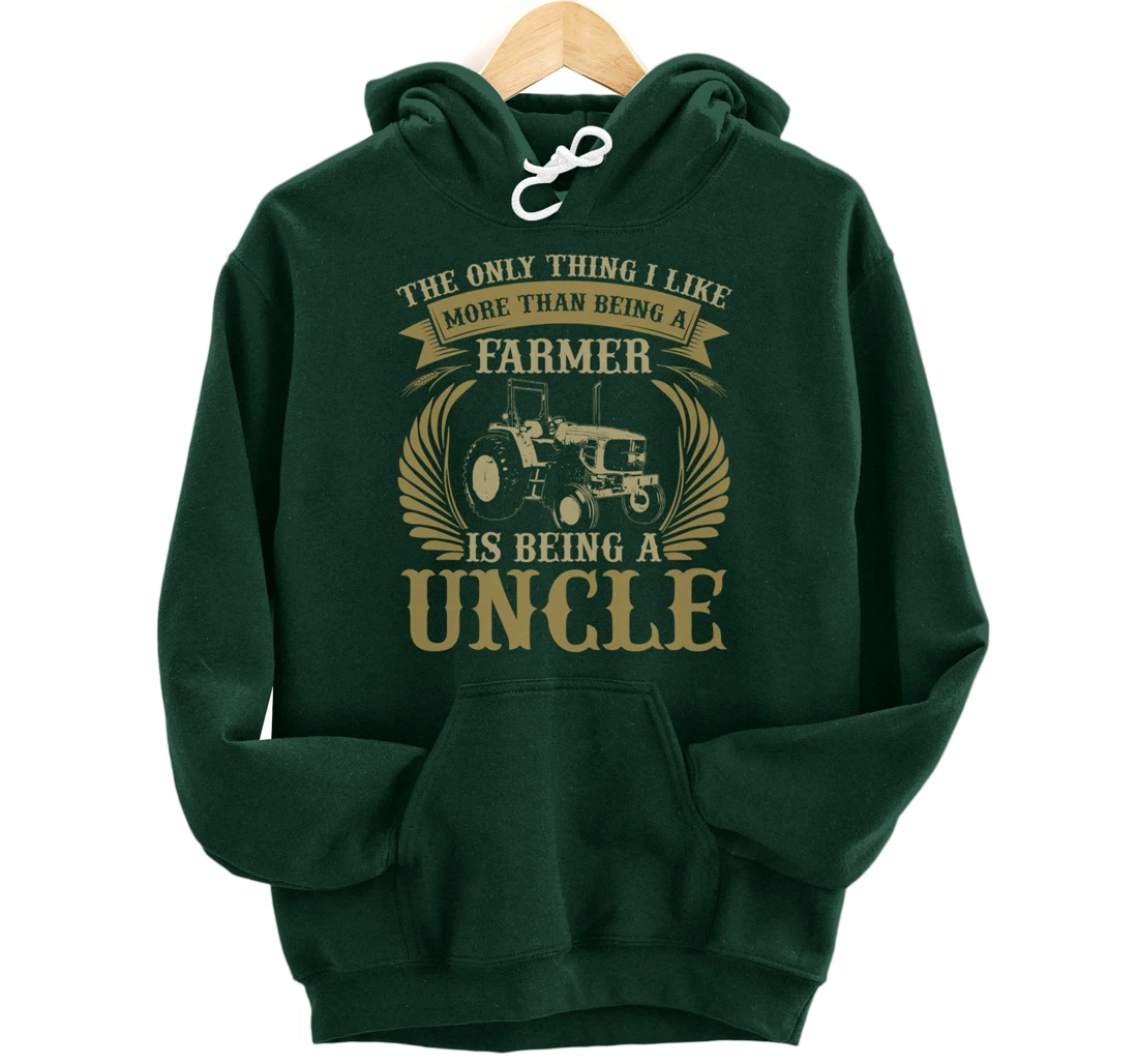 Funny Farming Lover Graphic for Uncles and Men Farmer Pullover Hoodie