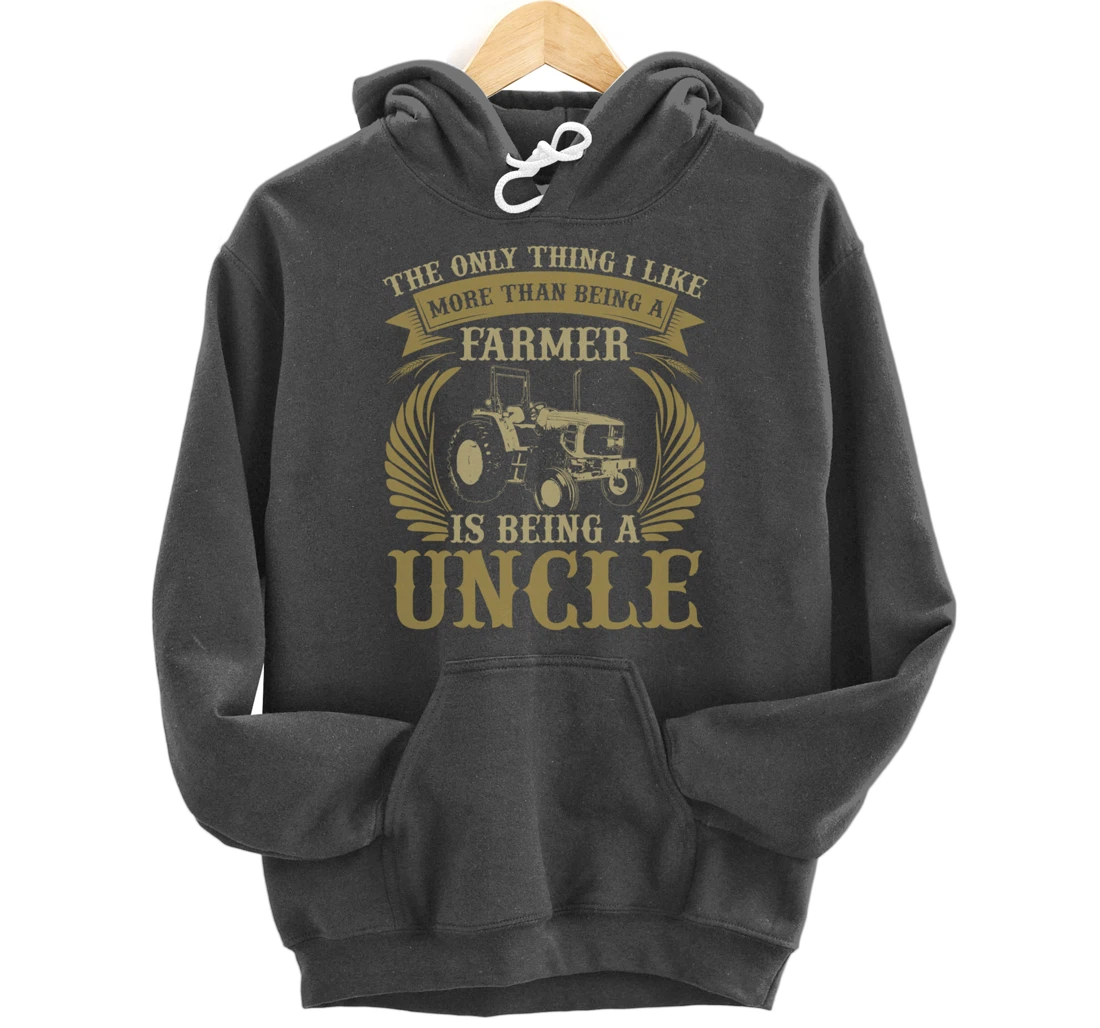 Funny Farming Lover Graphic for Uncles and Men Farmer Pullover Hoodie