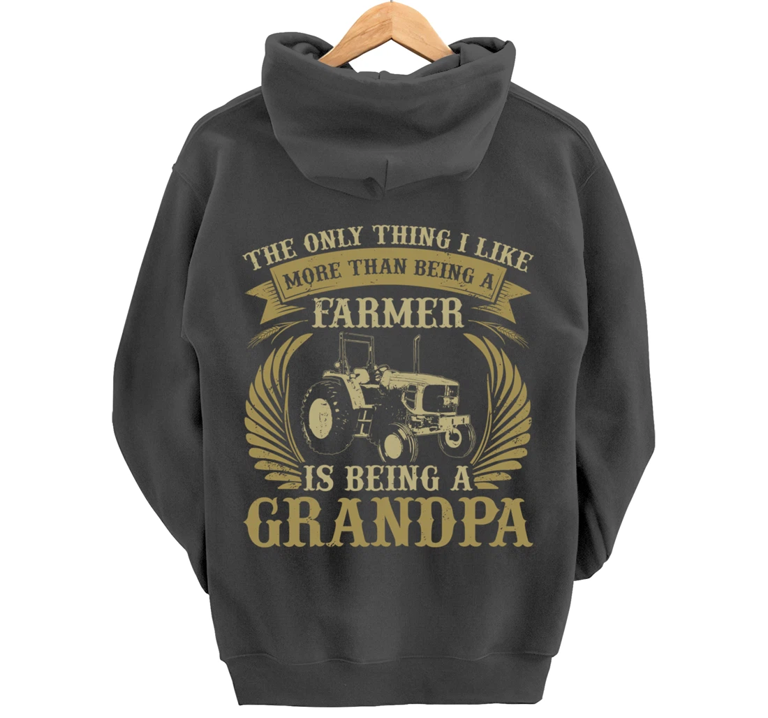 Funny Farming Lover Graphic for Grandpas and Men Farmer Pullover Hoodie