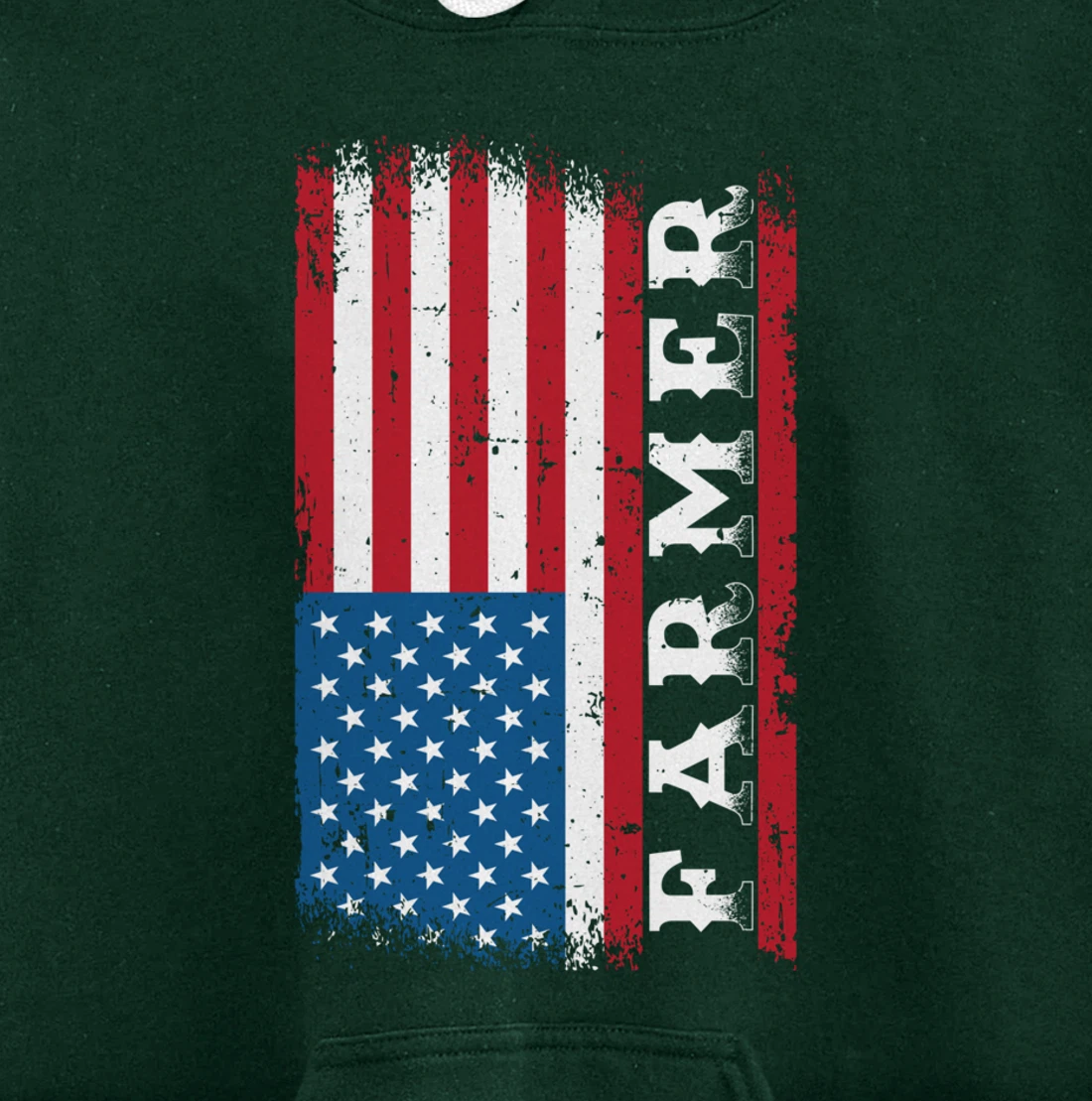 Patriotic Farm Lover American Flag Graphic Women Men Farmer Pullover Hoodie