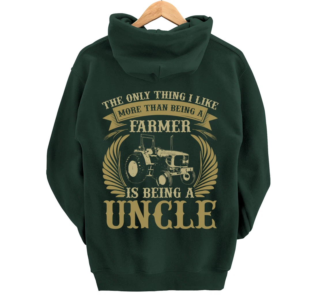 Funny Farming Lover Graphic for Uncles and Men Farmer Pullover Hoodie
