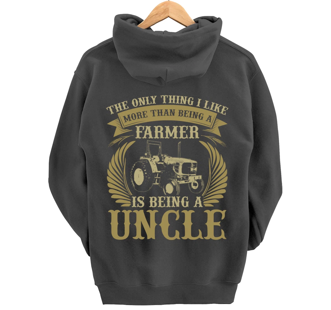 Funny Farming Lover Graphic for Uncles and Men Farmer Pullover Hoodie