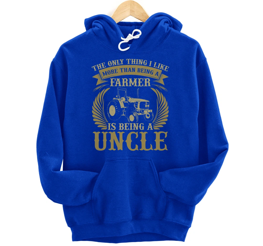 Funny Farming Lover Graphic for Uncles and Men Farmer Pullover Hoodie