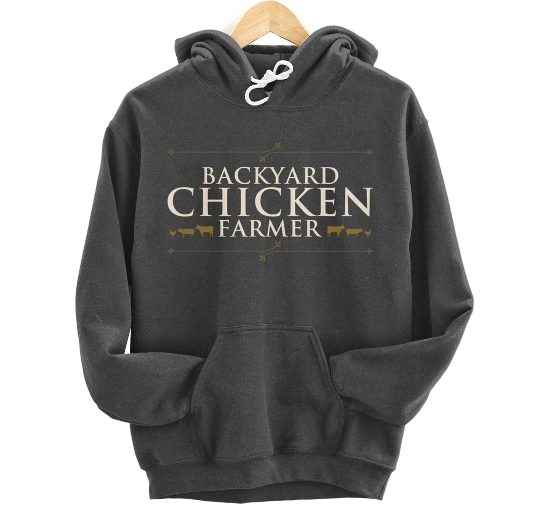 Funny Chicken Farm Lover Graphic for Women and Men Farmer Pullover Hoodie