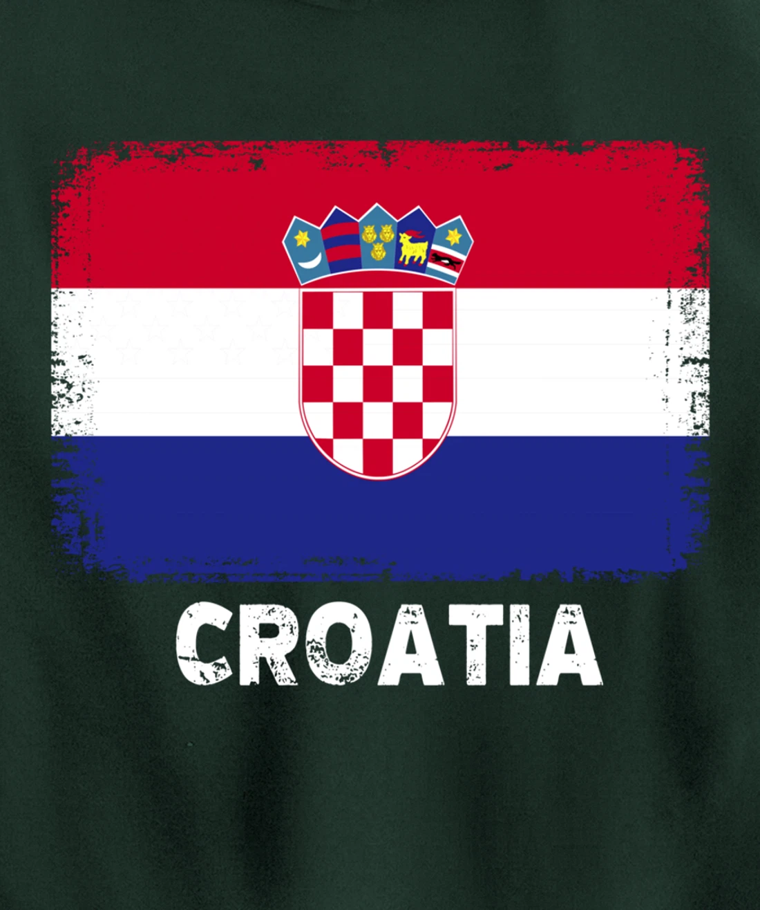 Croatian people Vintage Croatia Flag Pullover Hoodie