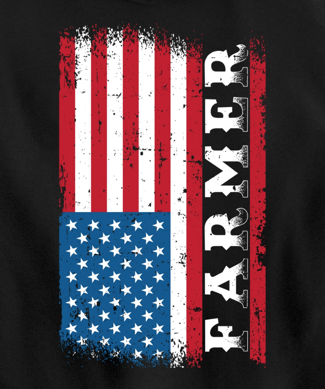 Patriotic Farm Lover American Flag Graphic Women Men Farmer Pullover Hoodie