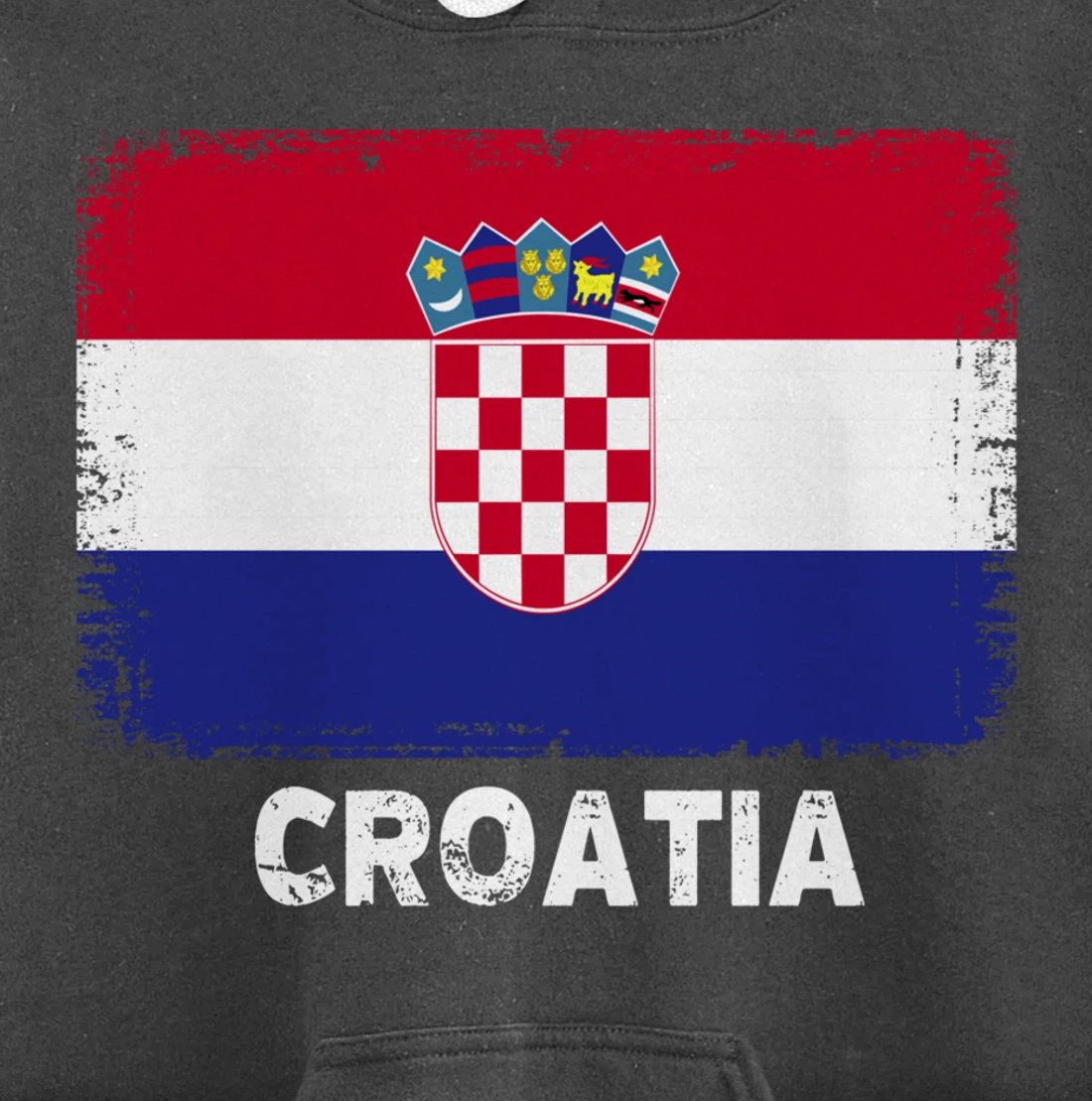 Croatian people Vintage Croatia Flag Pullover Hoodie
