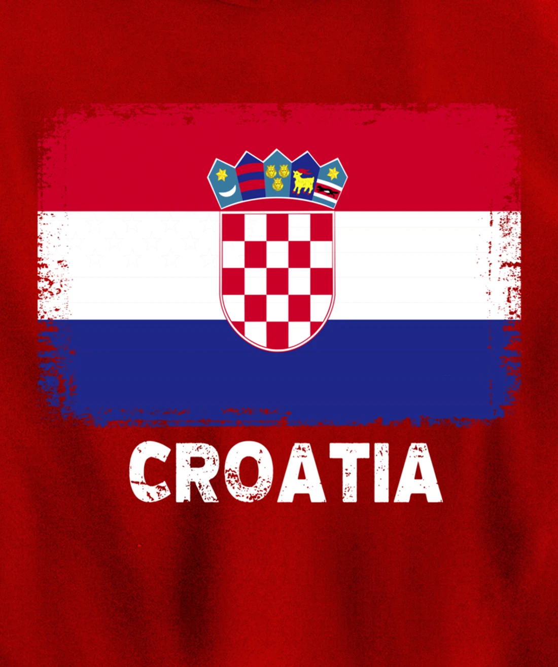 Croatian people Vintage Croatia Flag Pullover Hoodie