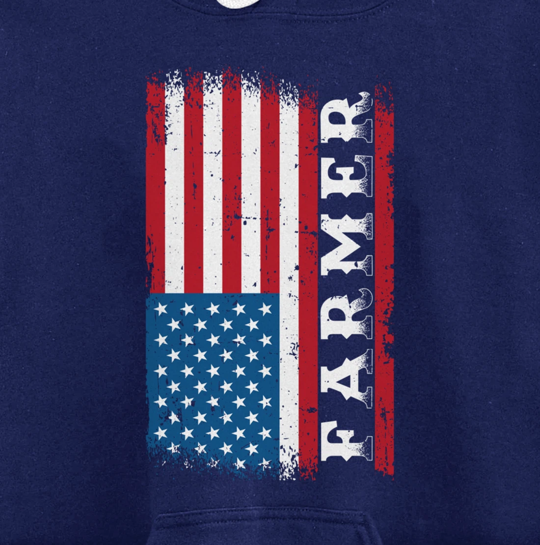 Patriotic Farm Lover American Flag Graphic Women Men Farmer Pullover Hoodie