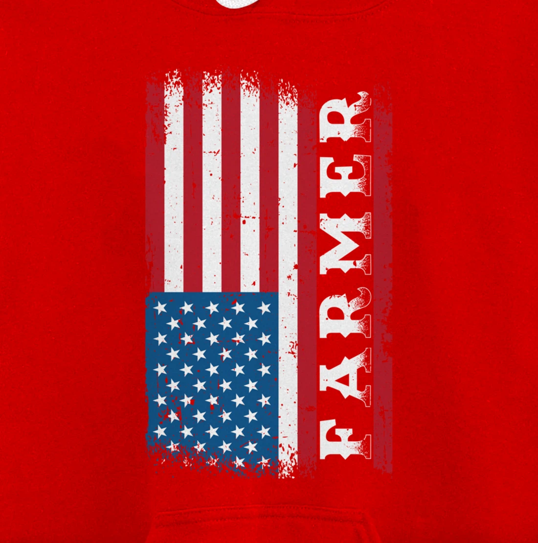 Patriotic Farm Lover American Flag Graphic Women Men Farmer Pullover Hoodie