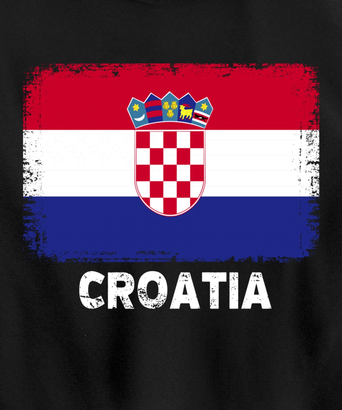 Croatian people Vintage Croatia Flag Pullover Hoodie