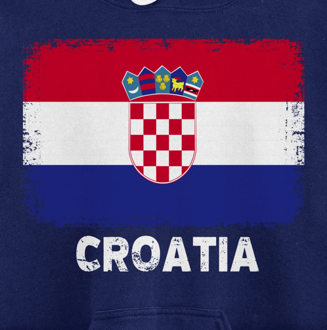 Croatian people Vintage Croatia Flag Pullover Hoodie