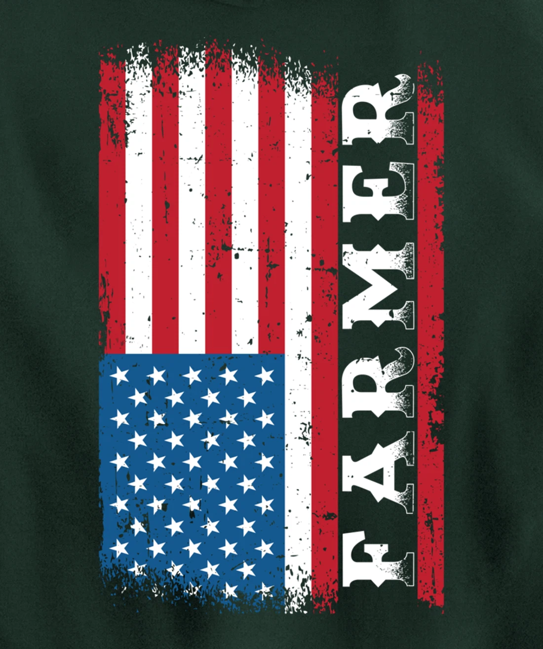Patriotic Farm Lover American Flag Graphic Women Men Farmer Pullover Hoodie