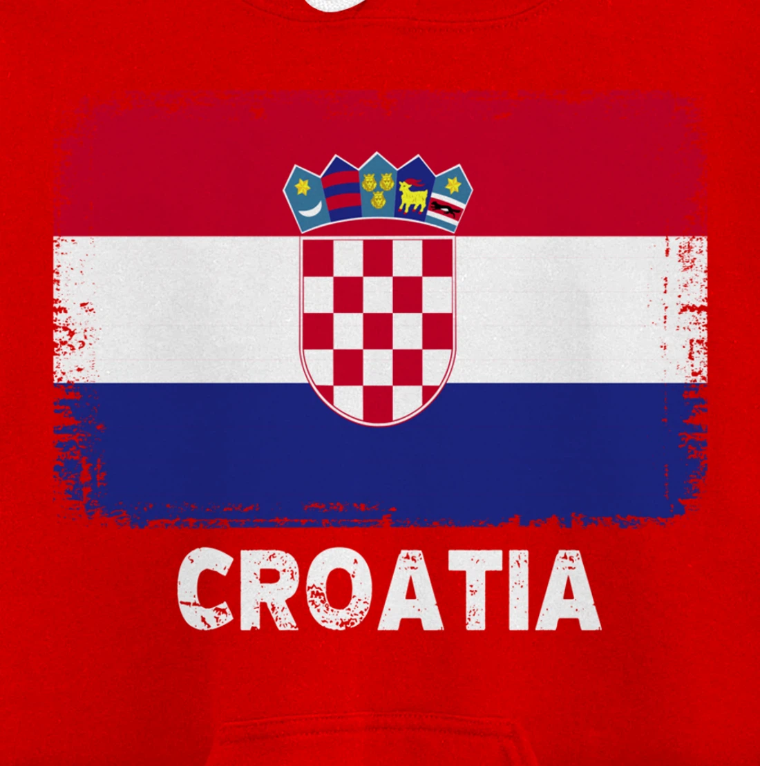 Croatian people Vintage Croatia Flag Pullover Hoodie