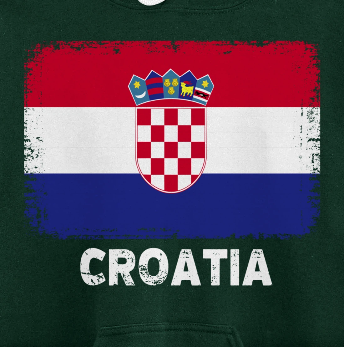 Croatian people Vintage Croatia Flag Pullover Hoodie