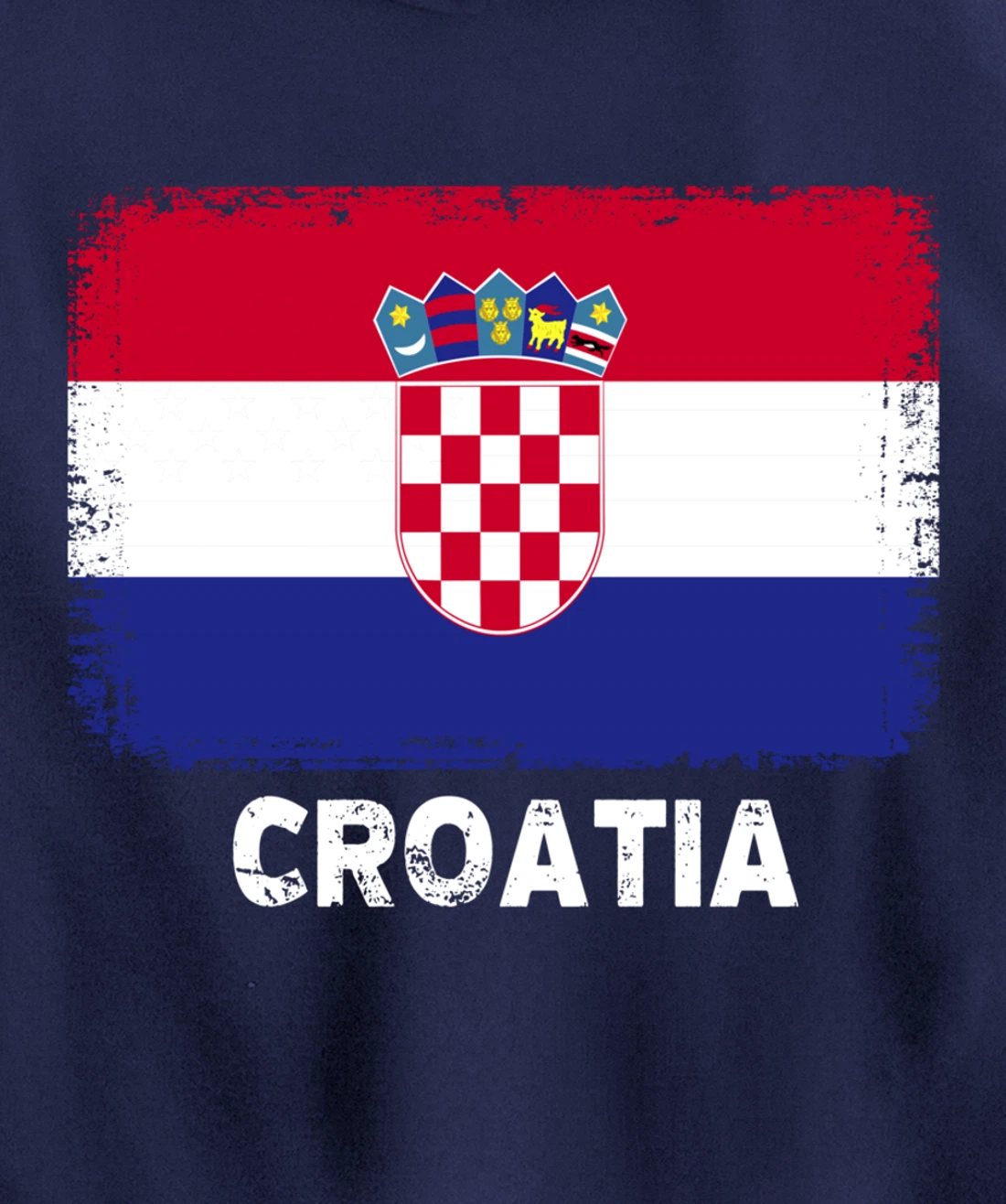 Croatian people Vintage Croatia Flag Pullover Hoodie