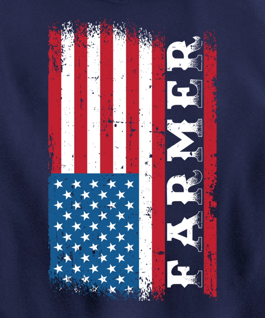 Patriotic Farm Lover American Flag Graphic Women Men Farmer Pullover Hoodie