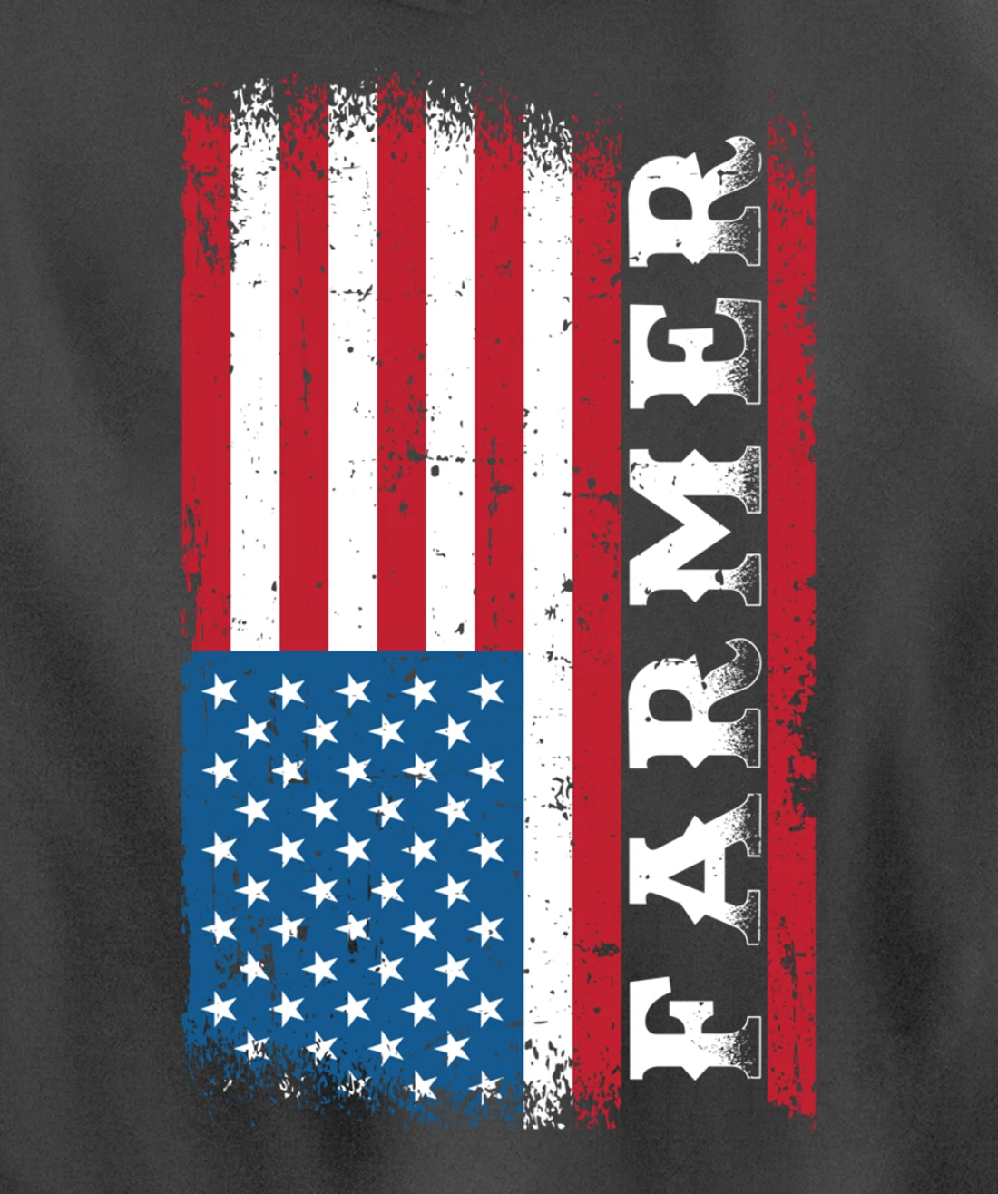Patriotic Farm Lover American Flag Graphic Women Men Farmer Pullover Hoodie