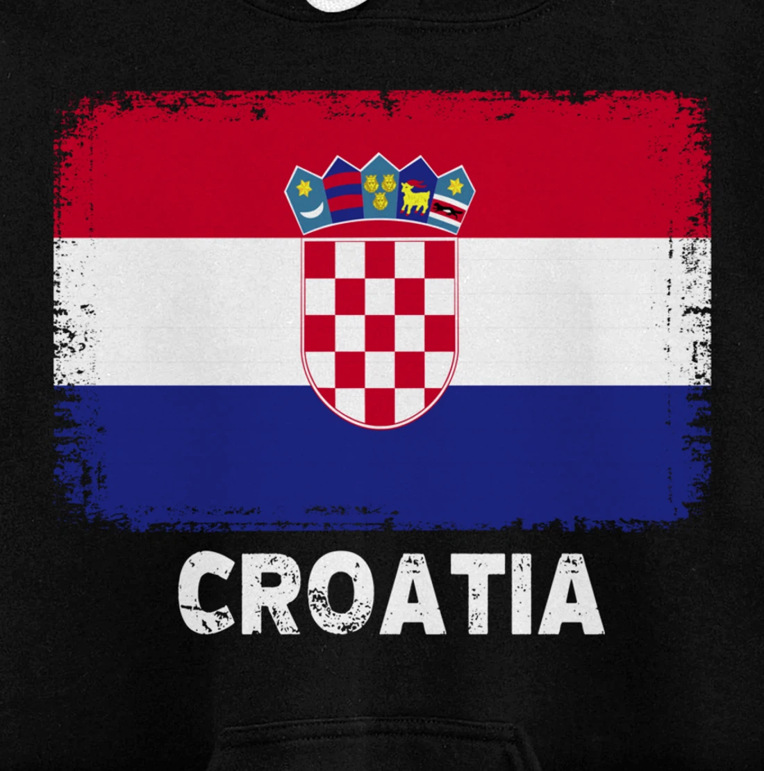 Croatian people Vintage Croatia Flag Pullover Hoodie