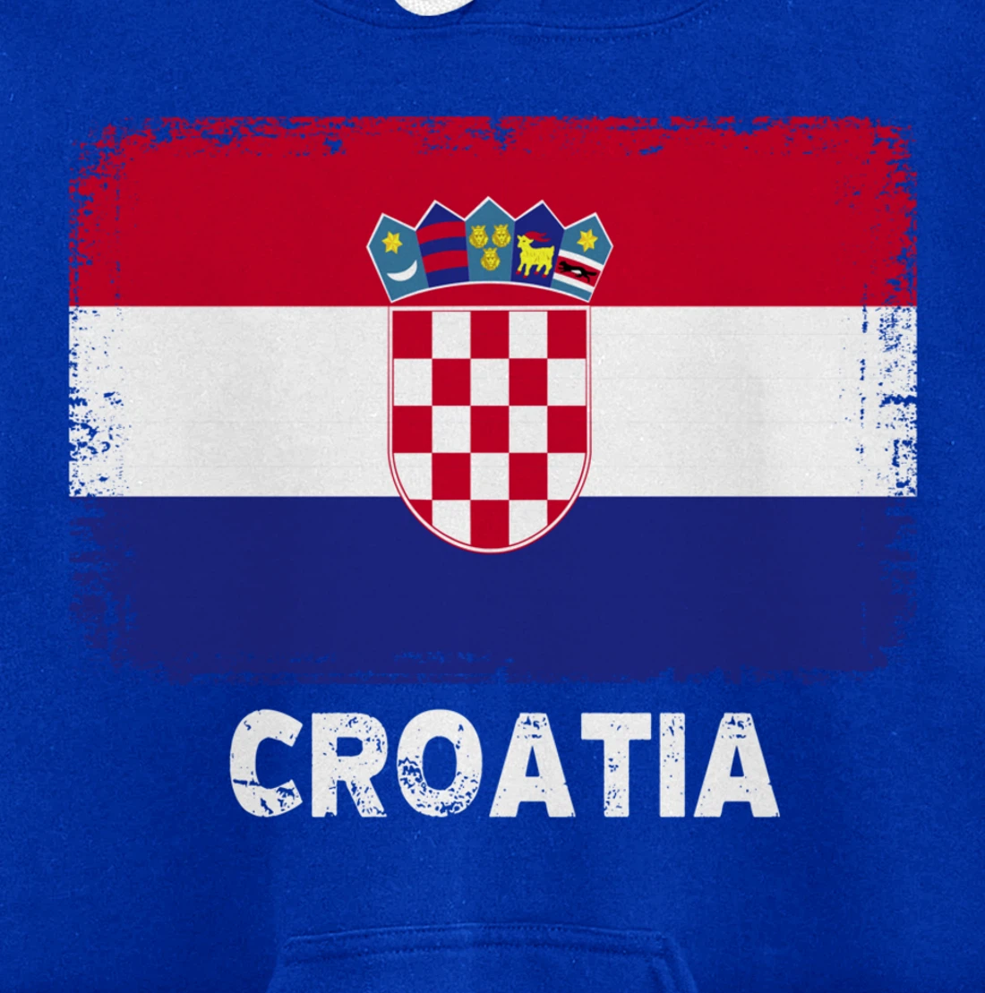 Croatian people Vintage Croatia Flag Pullover Hoodie