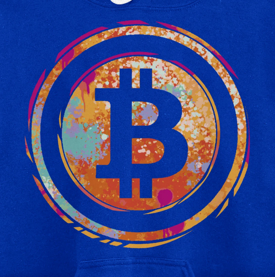 Bitcoin Symbol Watercolor BC Cryptocurrency Crypto Pullover Hoodie