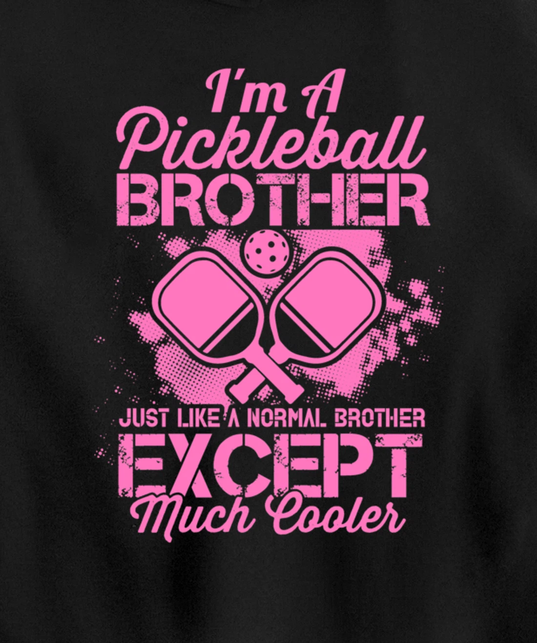 Pickleball Brother Funny Paddleball Lover Family Matching Pullover Hoodie