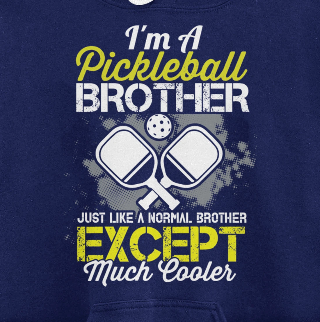 Pickleball Brother Funny Paddleball Lover Family Matching Pullover Hoodie