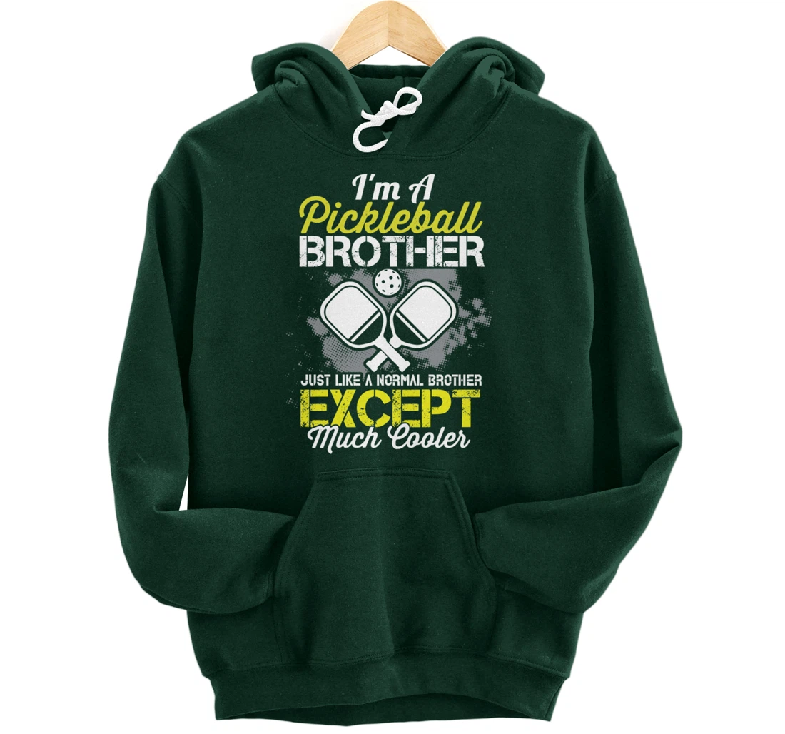 Pickleball Brother Funny Paddleball Lover Family Matching Pullover Hoodie