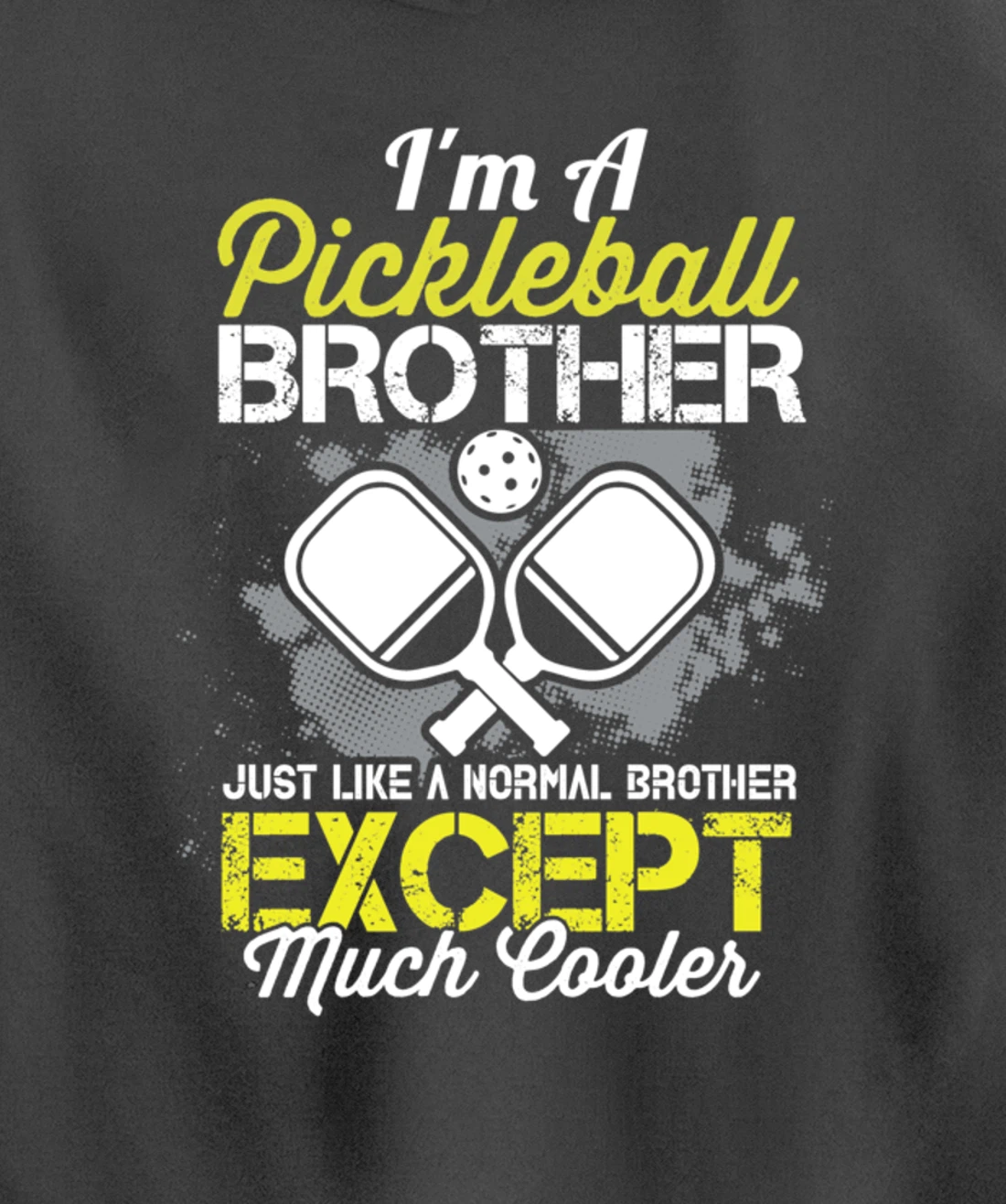 Pickleball Brother Funny Paddleball Lover Family Matching Pullover Hoodie
