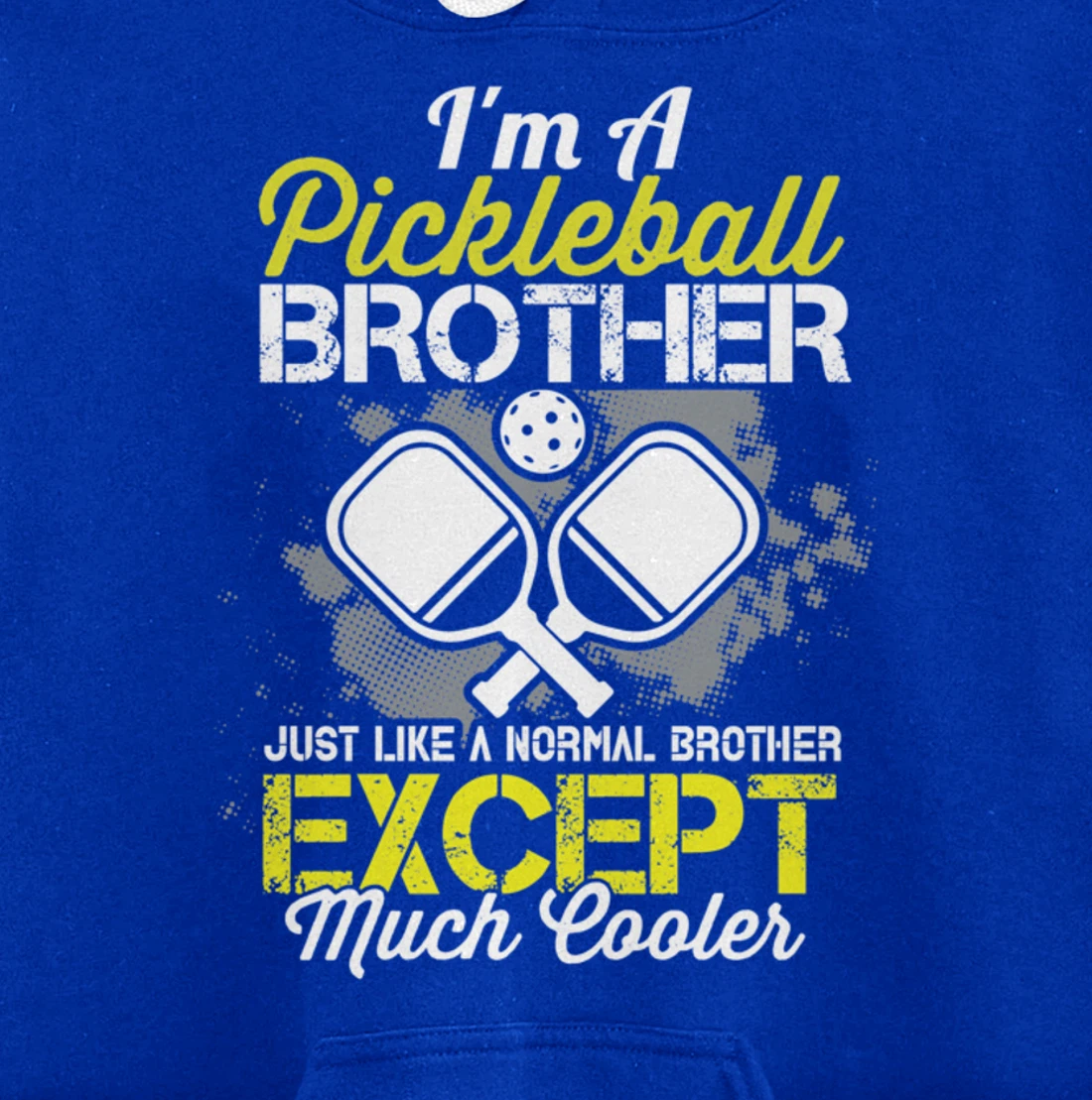 Pickleball Brother Funny Paddleball Lover Family Matching Pullover Hoodie