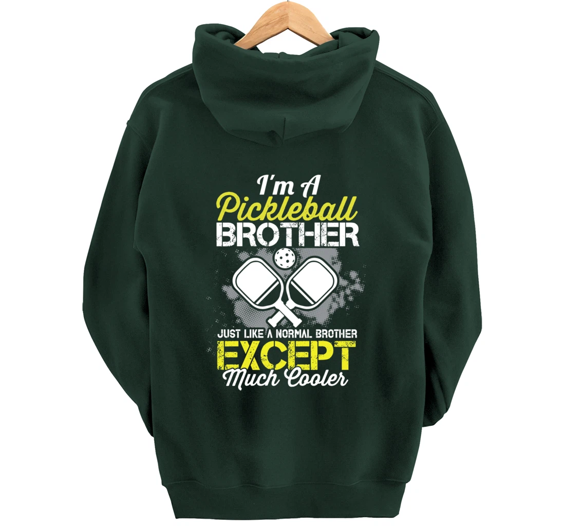 Pickleball Brother Funny Paddleball Lover Family Matching Pullover Hoodie