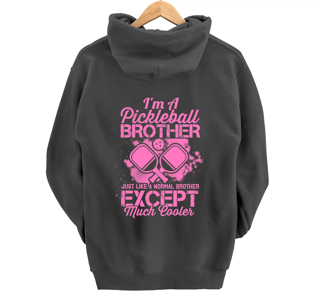 Pickleball Brother Funny Paddleball Lover Family Matching Pullover Hoodie