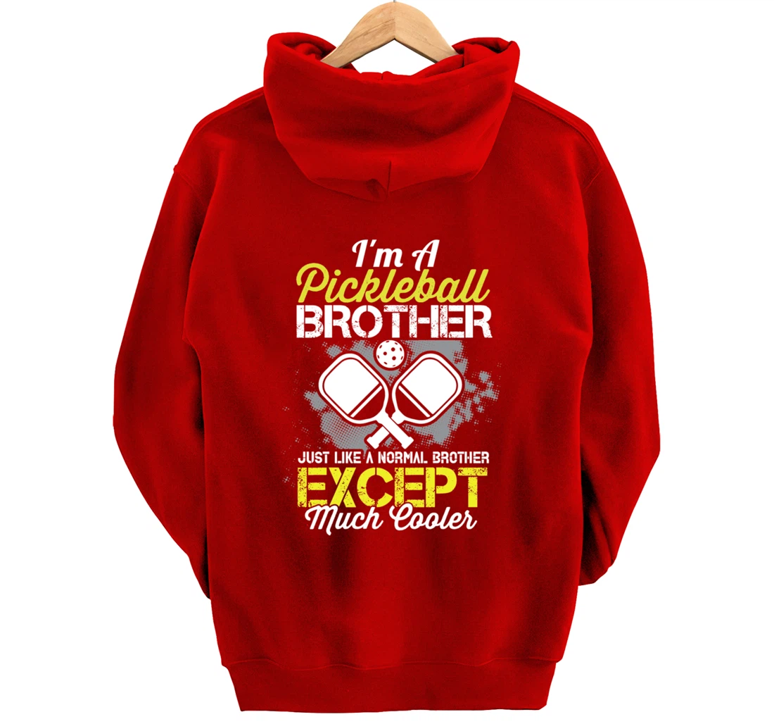 Pickleball Brother Funny Paddleball Lover Family Matching Pullover Hoodie