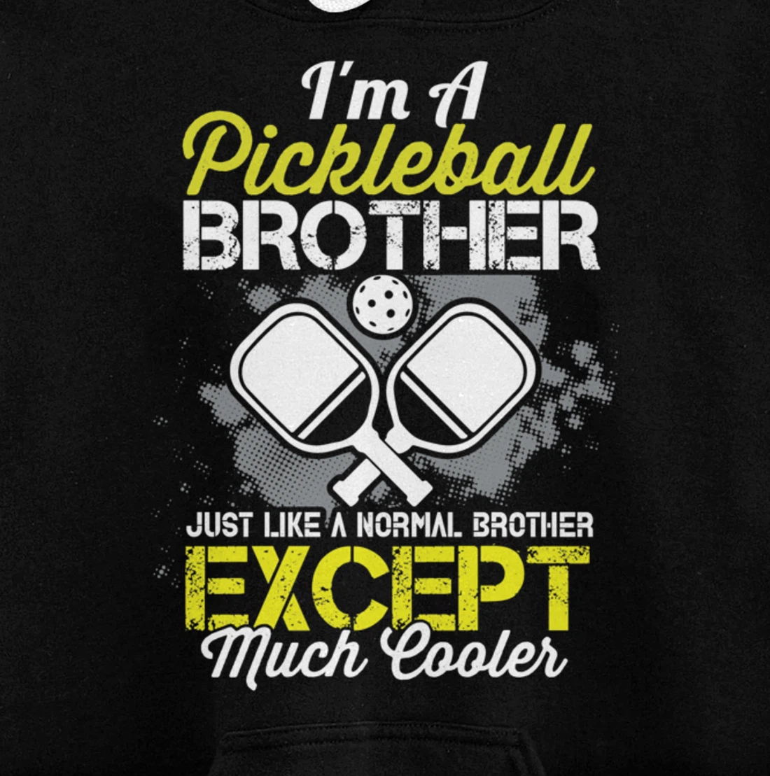 Pickleball Brother Funny Paddleball Lover Family Matching Pullover Hoodie
