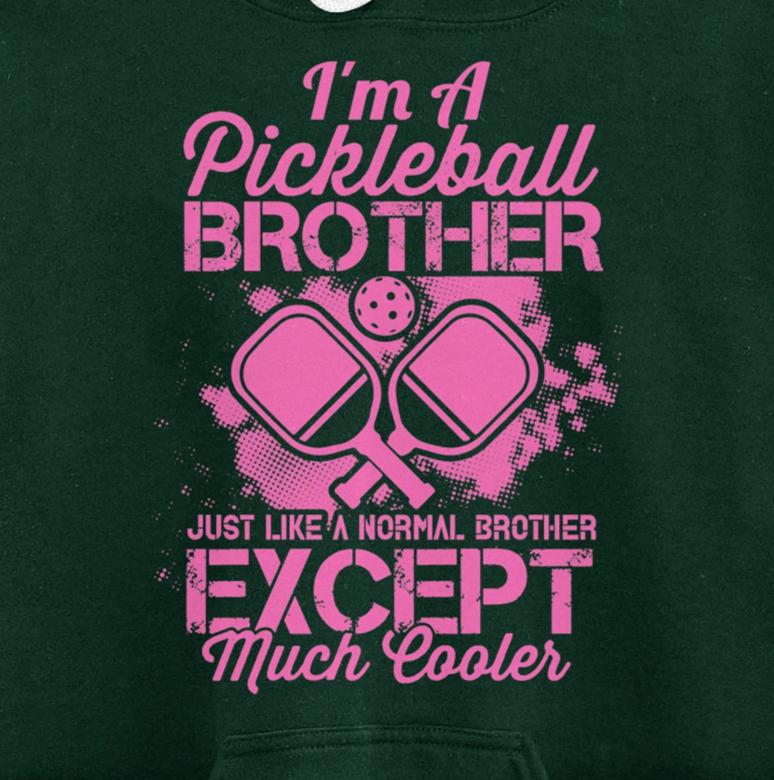 Pickleball Brother Funny Paddleball Lover Family Matching Pullover Hoodie
