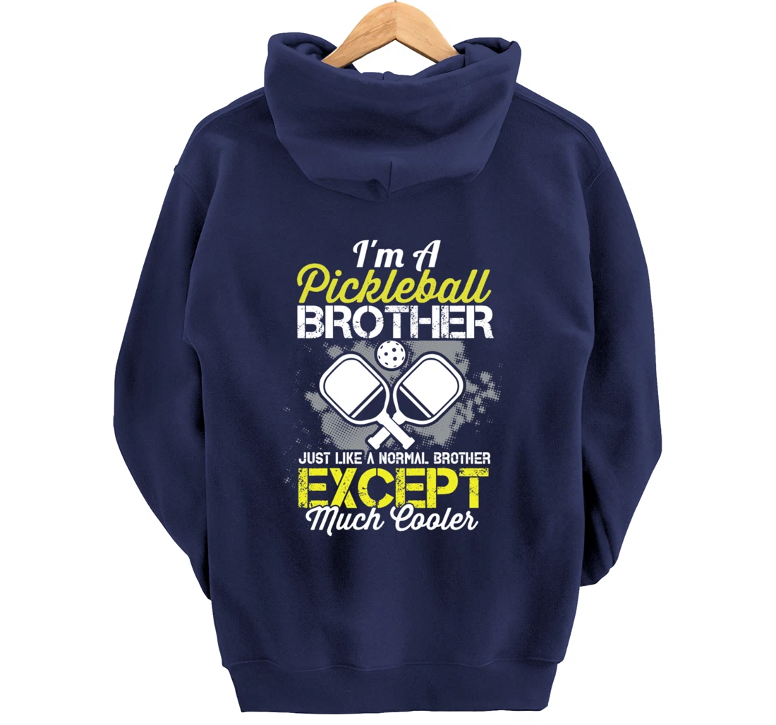 Pickleball Brother Funny Paddleball Lover Family Matching Pullover Hoodie