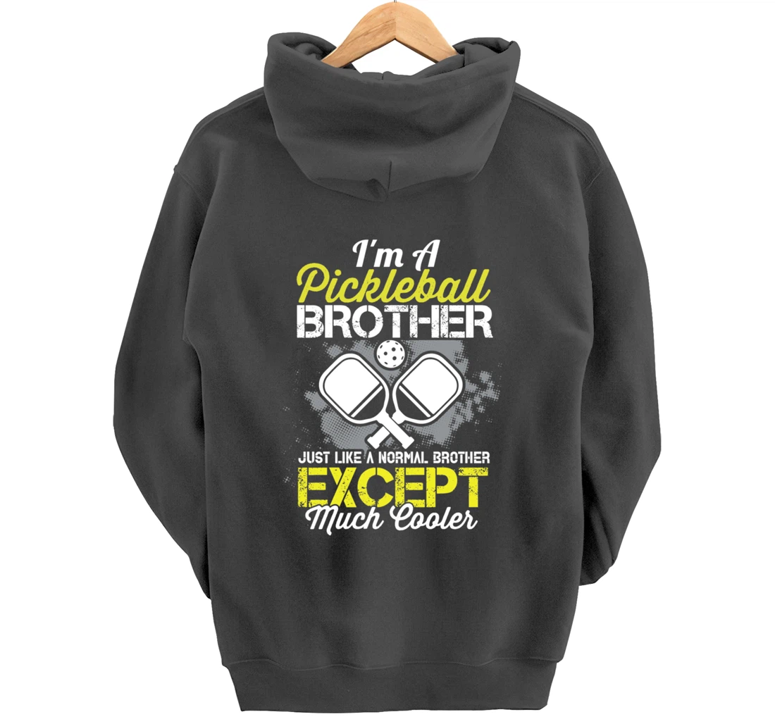 Pickleball Brother Funny Paddleball Lover Family Matching Pullover Hoodie