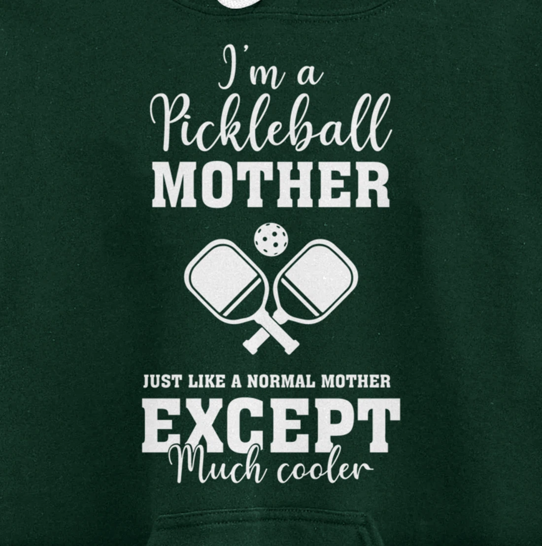 Pickleball Mother Funny Paddleball Lover Family Matching Pullover Hoodie