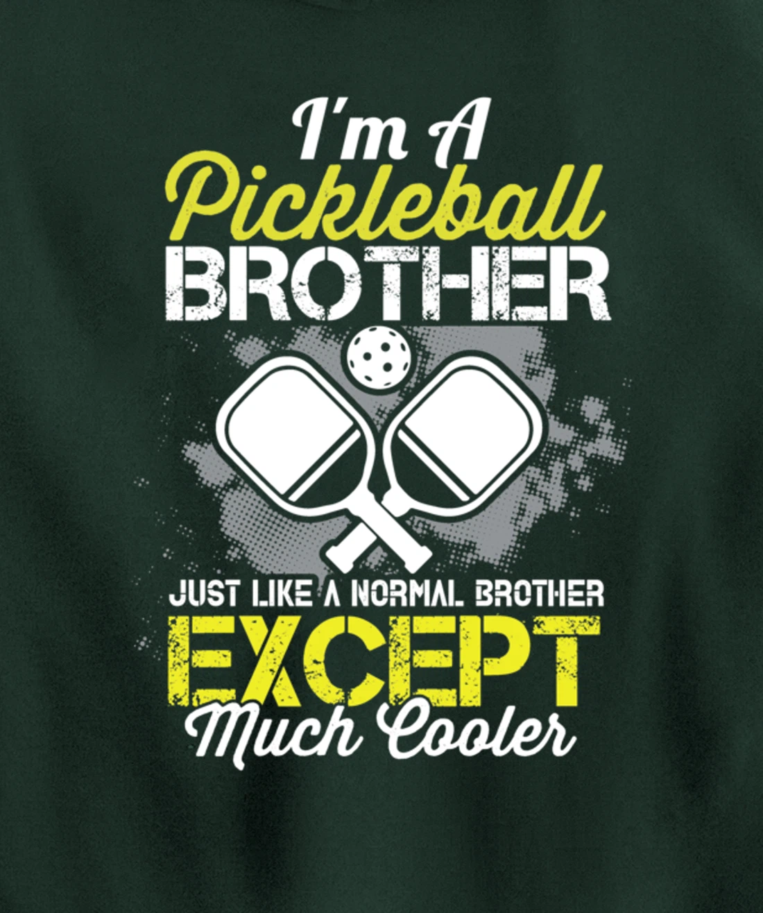 Pickleball Brother Funny Paddleball Lover Family Matching Pullover Hoodie