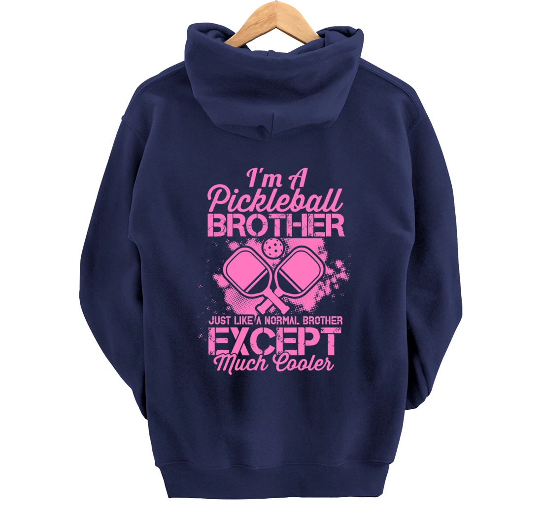 Pickleball Brother Funny Paddleball Lover Family Matching Pullover Hoodie
