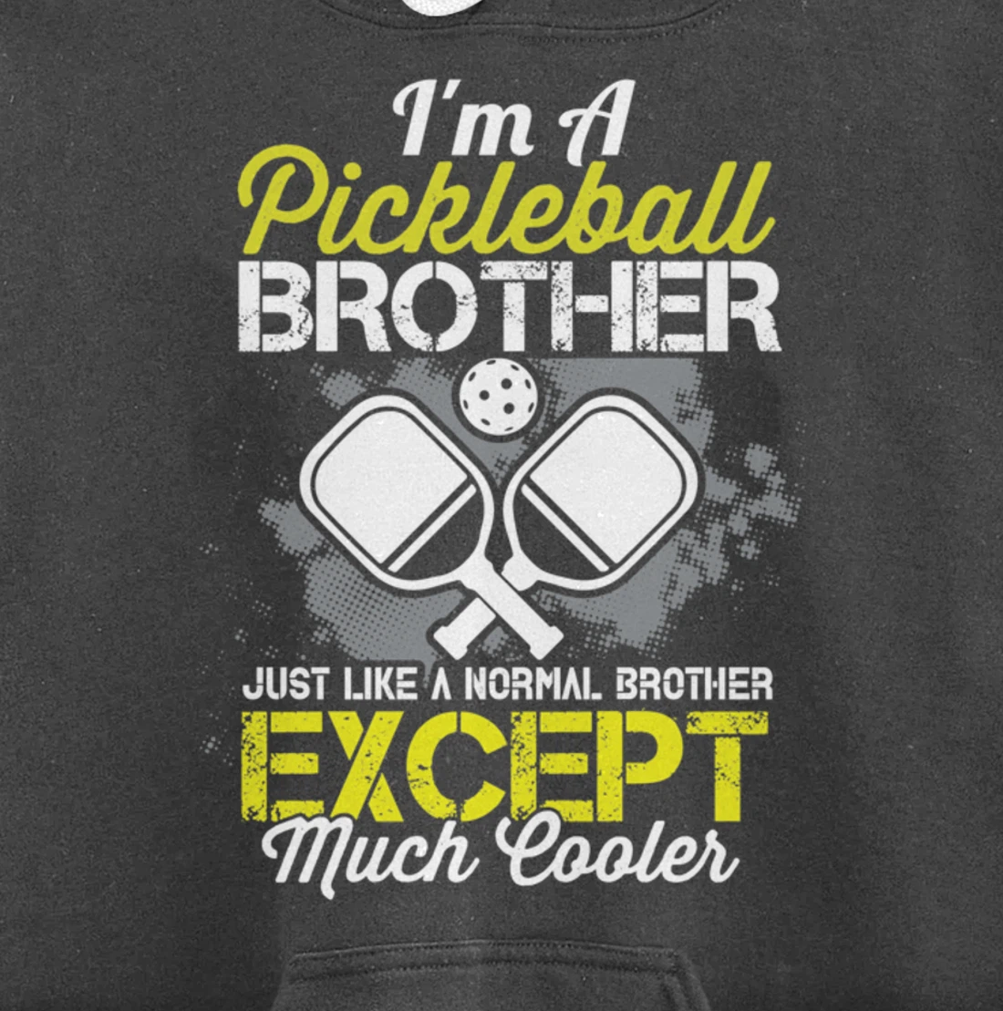 Pickleball Brother Funny Paddleball Lover Family Matching Pullover Hoodie